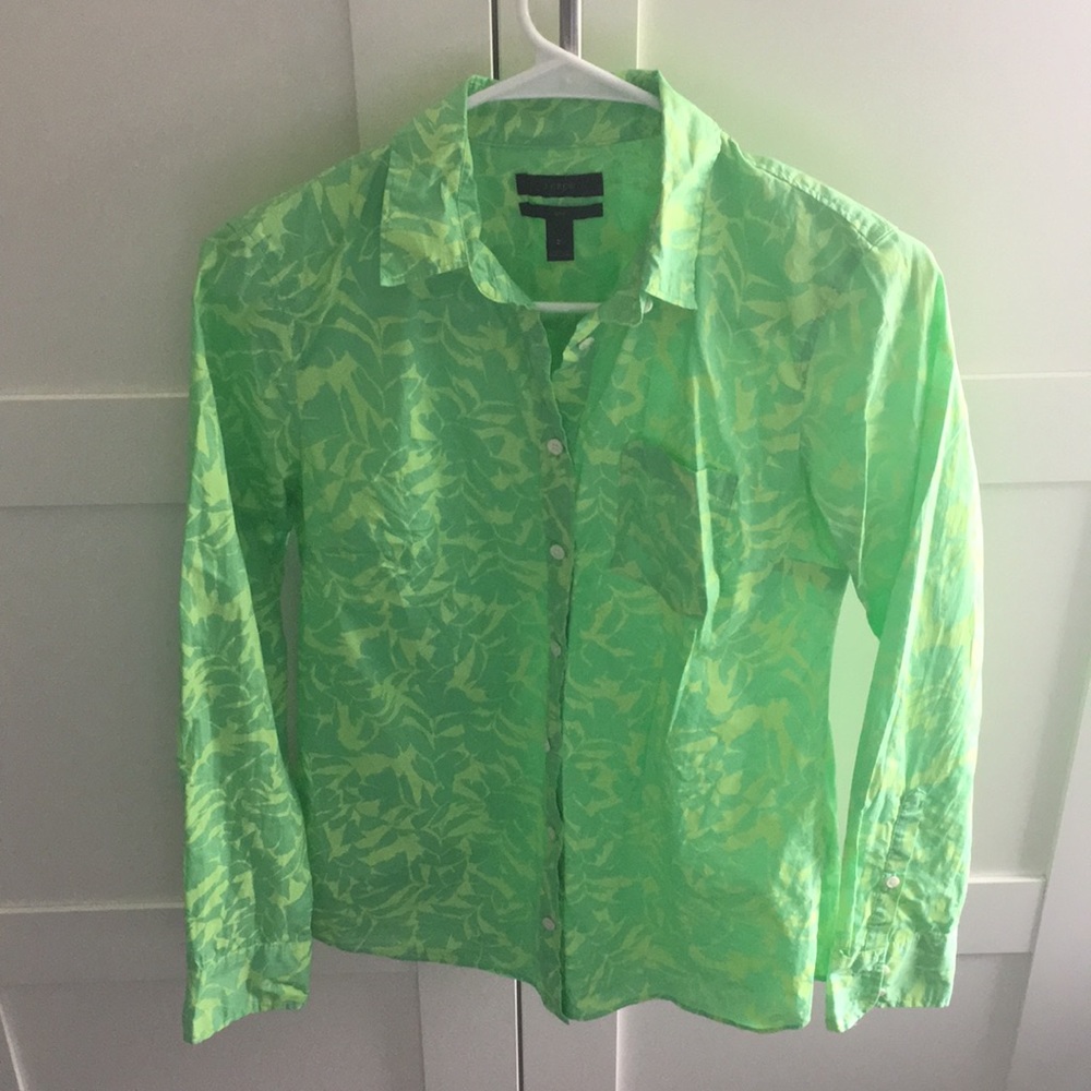 Fun bright J Crew button down ‘boy’ style shirt
